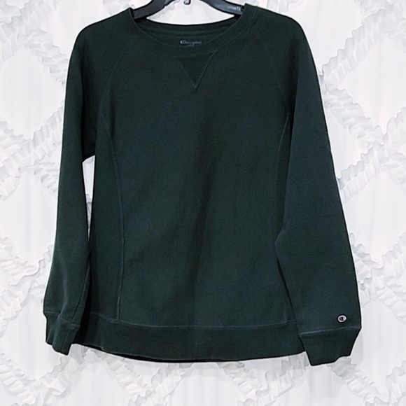 Champion Reverse Weave Green Sweatshirt Medium